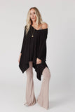 The Wren Boho Top - Black: XL