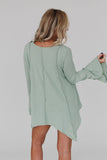 Golden Hour Long Bell Sleeve Top - Sage: XL