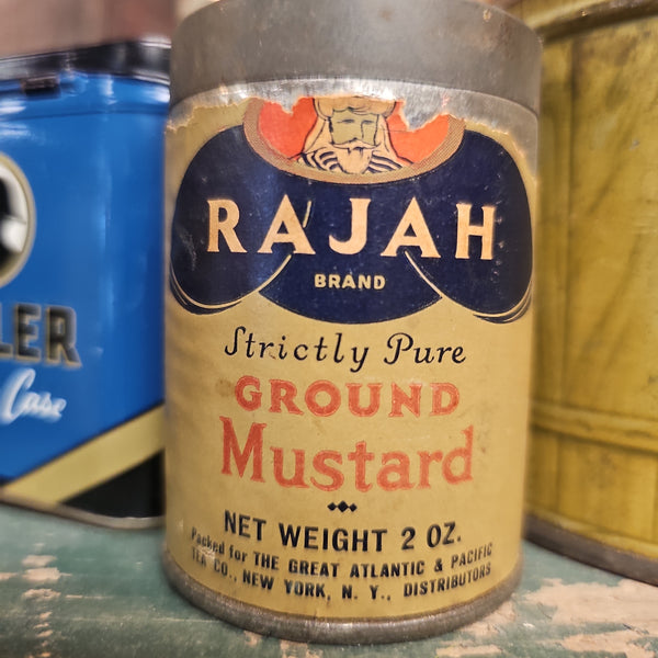 Vintage Rajah Ground Mustard Tin