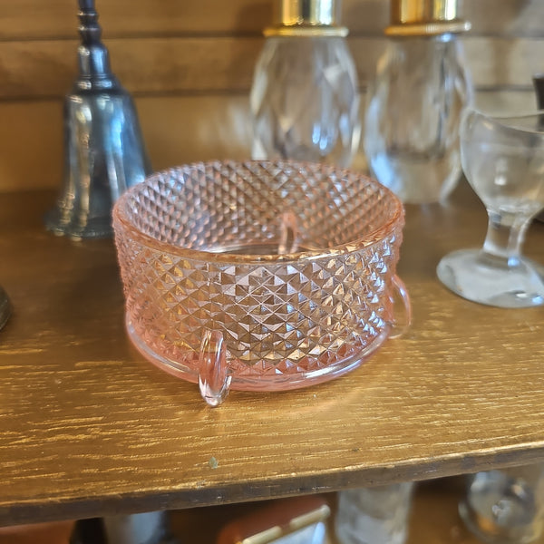 Vintage Pink Diamond Point Jar