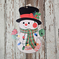 Vintage Frosty with Lights Poster