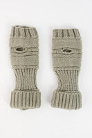Mocha Knit Fingerless Gloves