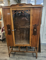 UNFINISHED Glass Door Hutch