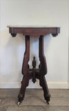 Antique Empire Marble Top Side Table