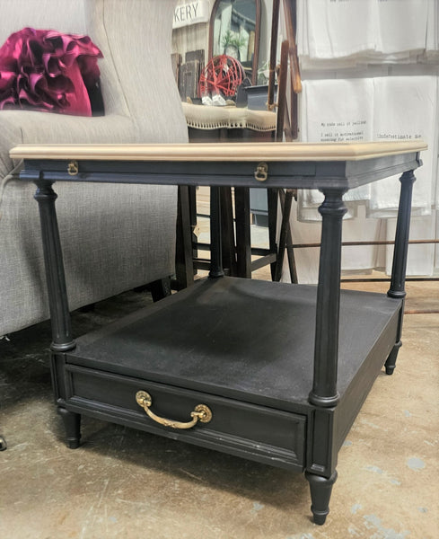 Single Drawer Side Table with Drink Tray
