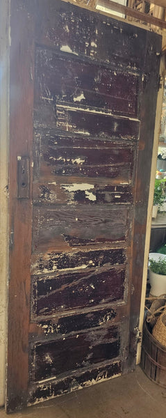 Old Solid Wood Five Panel Door