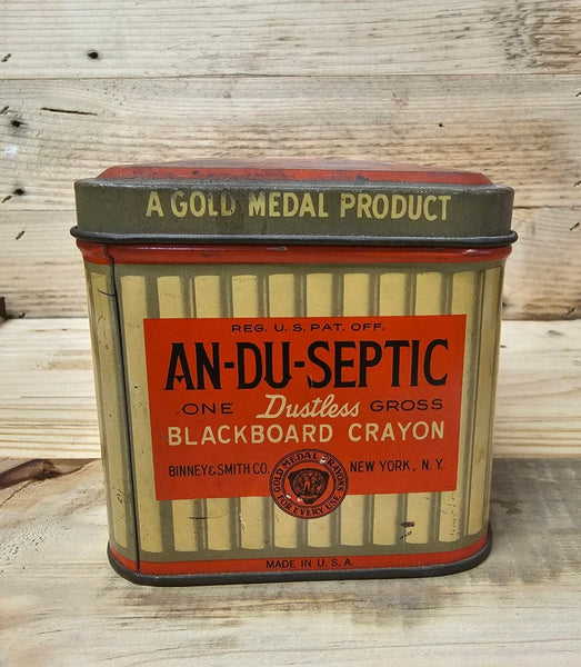 Vintage Binney & Smith Co. Dustless Blackboard Crayon Tin