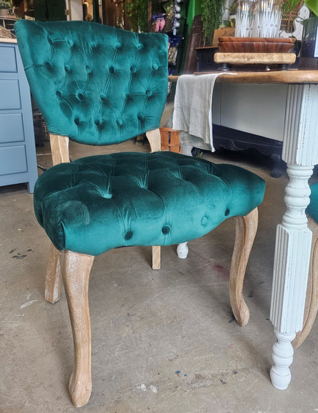 Green Velvet Upholstered Chair