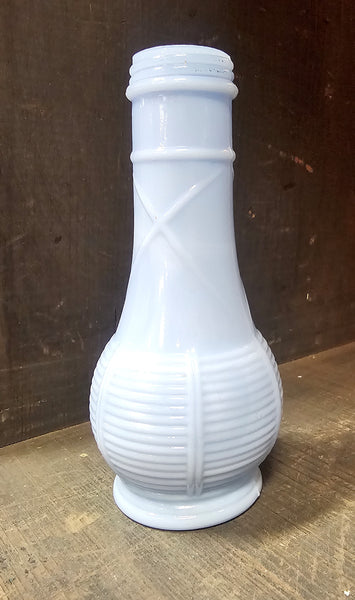 Vintage Blue Milk Glass Vase
