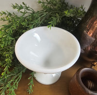 Vintage White Diamond Point Dish with Lid