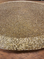 Gold Beaded Charger