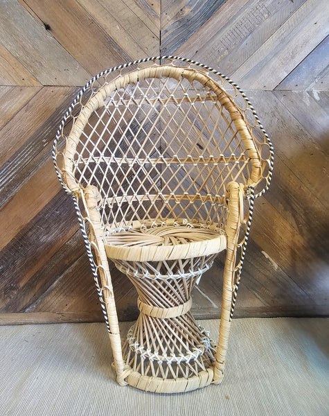 Small Rattan Peacock Plant Chair