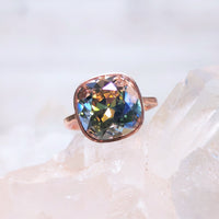 Silk GB Cushion Cut Crystal Ring