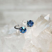 Aqua AB Chaton Cut Crystal Ring