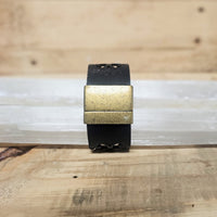 Black Laser Cut Leather Bracelet