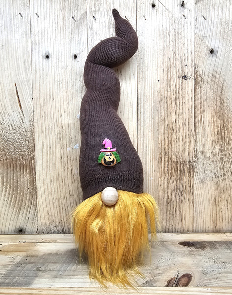 Brown Hat Gnome with Gold Beard