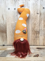 Orange & White Polka Dot Hat Gnome