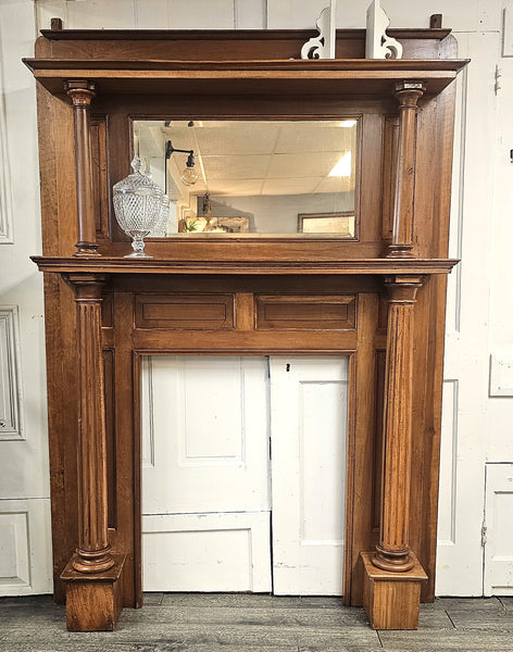 Antique Mantle with Mirror