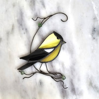 Stained Glass Yellow Bird