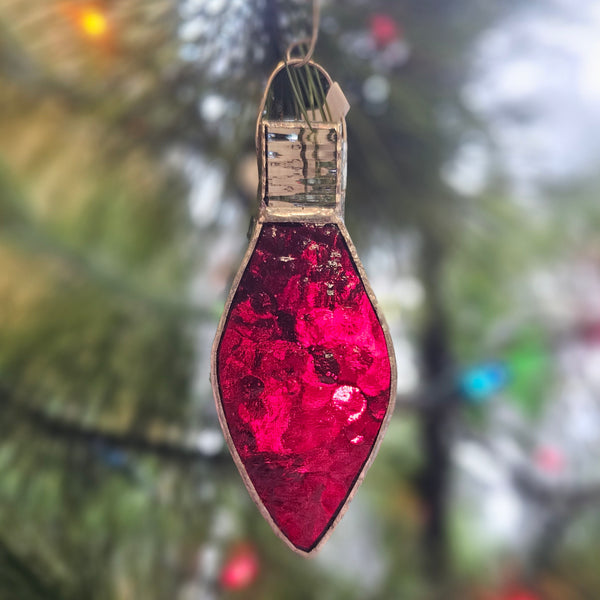 Red Stained Glass Bulb