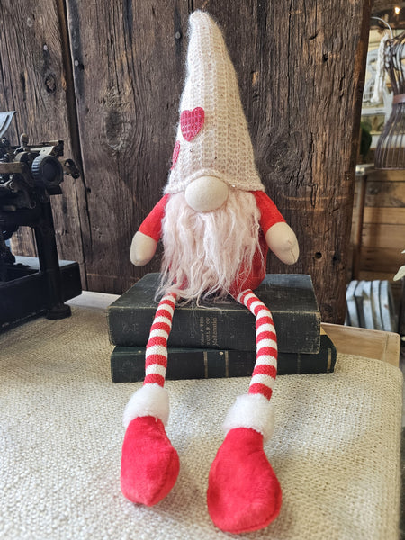 Medium Pink Shelf Sitting Gnome