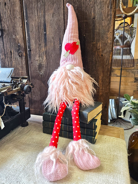 Large Pink Shelf Sitting Gnome