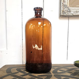 Large Vintage Amber Bottle