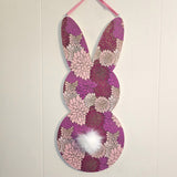 Pink Dahlia Decoupaged Bunny
