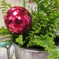 Small Dark Pink Disco Watering Globe