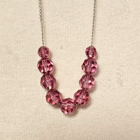 Rose Round Crystal Beaded Necklace