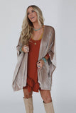 Savoy Velvet Kimono - Taupe: L/XL
