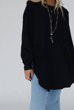 Nothing Better Contrast Top - Black: XL