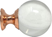 Copper & Glass Orb Knob
