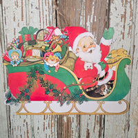 Vintage Santa & Sleigh Poster