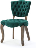 Green Velvet Upholstered Chair