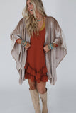 Savoy Velvet Kimono - Taupe: L/XL