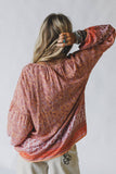 Lani Border Print Top - Orange Border Print: XL