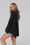 Golden Hour Long Bell Sleeve Top - Charcoal: XL