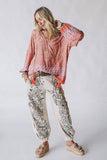 Lani Border Print Top - Orange Border Print: XL