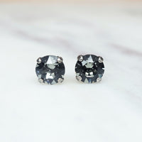 Black Diamond Crystal Stud Earrings