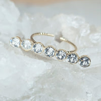 Horizontal Bar Crystal Ring