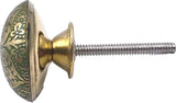 Green & Gold Metal Knob