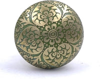 Green & Gold Metal Knob