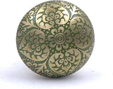 Green & Gold Metal Knob