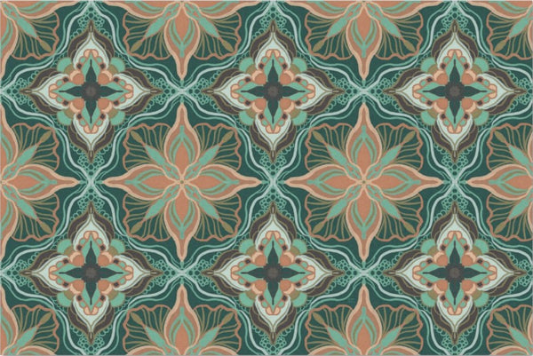 Jade & Tan Moroccan Decoupage Tissue Paper