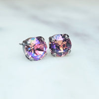 Lt. Rose GB Crystal Stud Earrings