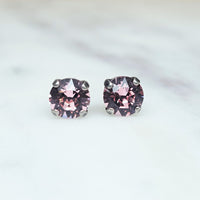 Lt. Rose Crystal Stud Earrings