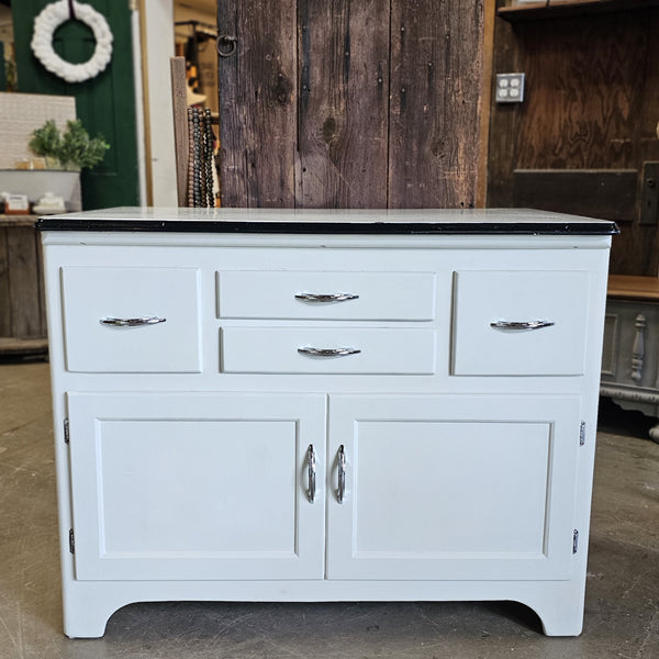 Old White Hoosier Cabinet