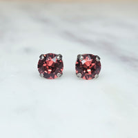 Padparadscha Crystal Stud Earrings
