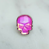 Ultra Pink Crystal Skull Pin